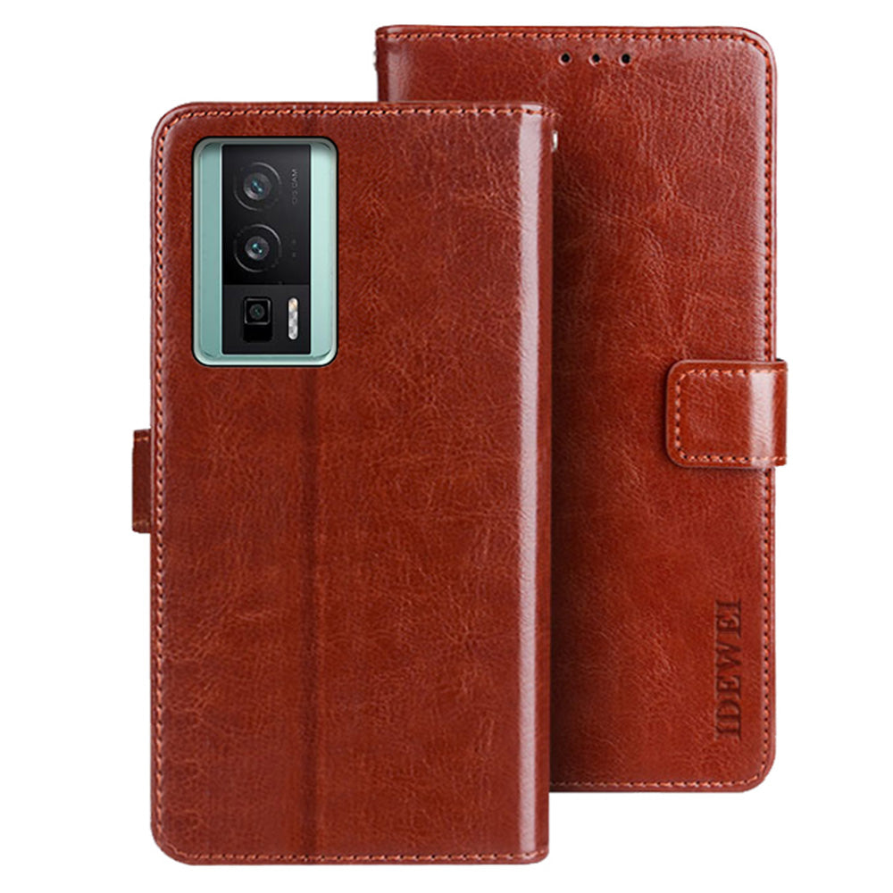 IDEWEI For Xiaomi Poco F5 Pro 5G Redmi K60 Pro 5G K60 5G Full Protection Phone Case PU Leather Stand Crazy Horse Texture Flip Phone Wallet Cover IDEWEI For Xiaomi Poco F5 Pro 5G Redmi K60 Pro 5G K60 5G Full Protection Phone Case PU Leather Stand Crazy Horse Texture Flip Phone Wallet Cover